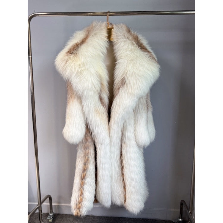 The Sun Gld Fox Fur Coat With Collar G003