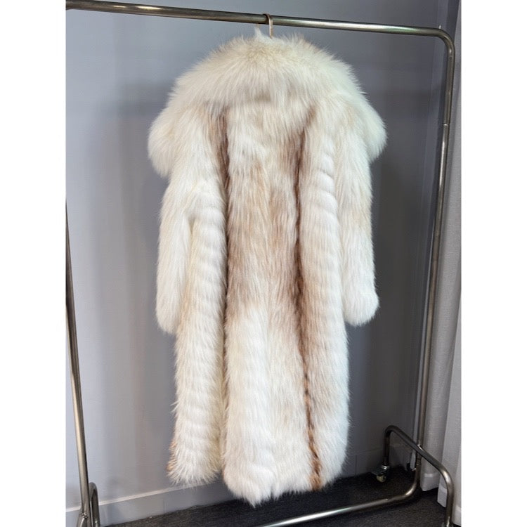 The Sun Gld Fox Fur Coat With Collar G003