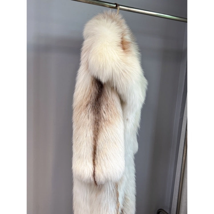 The Sun Gld Fox Fur Coat With Collar G003