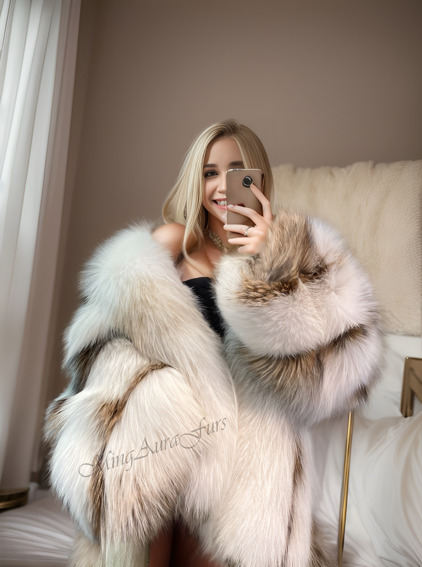 The Sun Glo Fox Fur Coat G0018