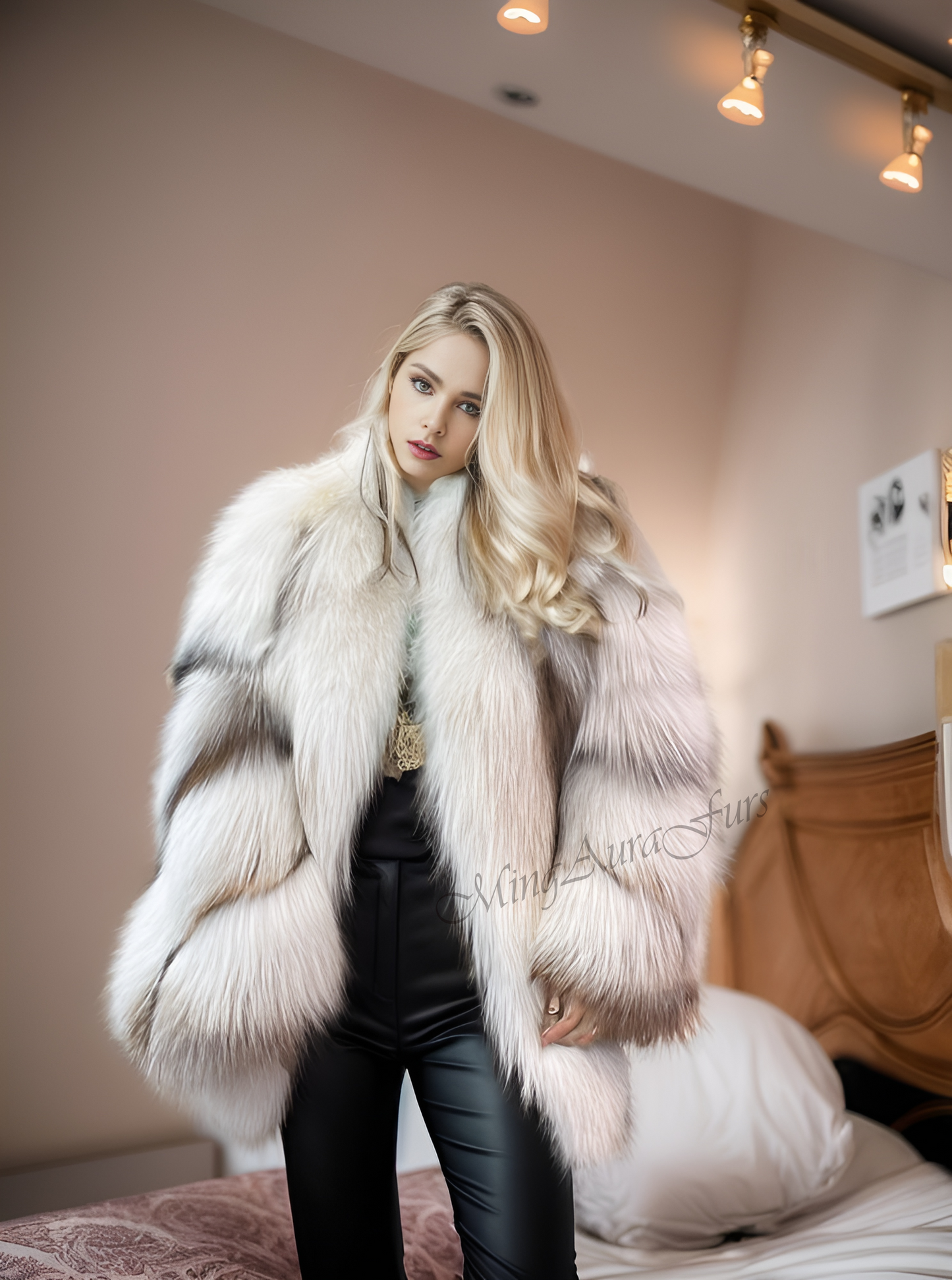 The Sun Glo Fox Fur Coat G0018