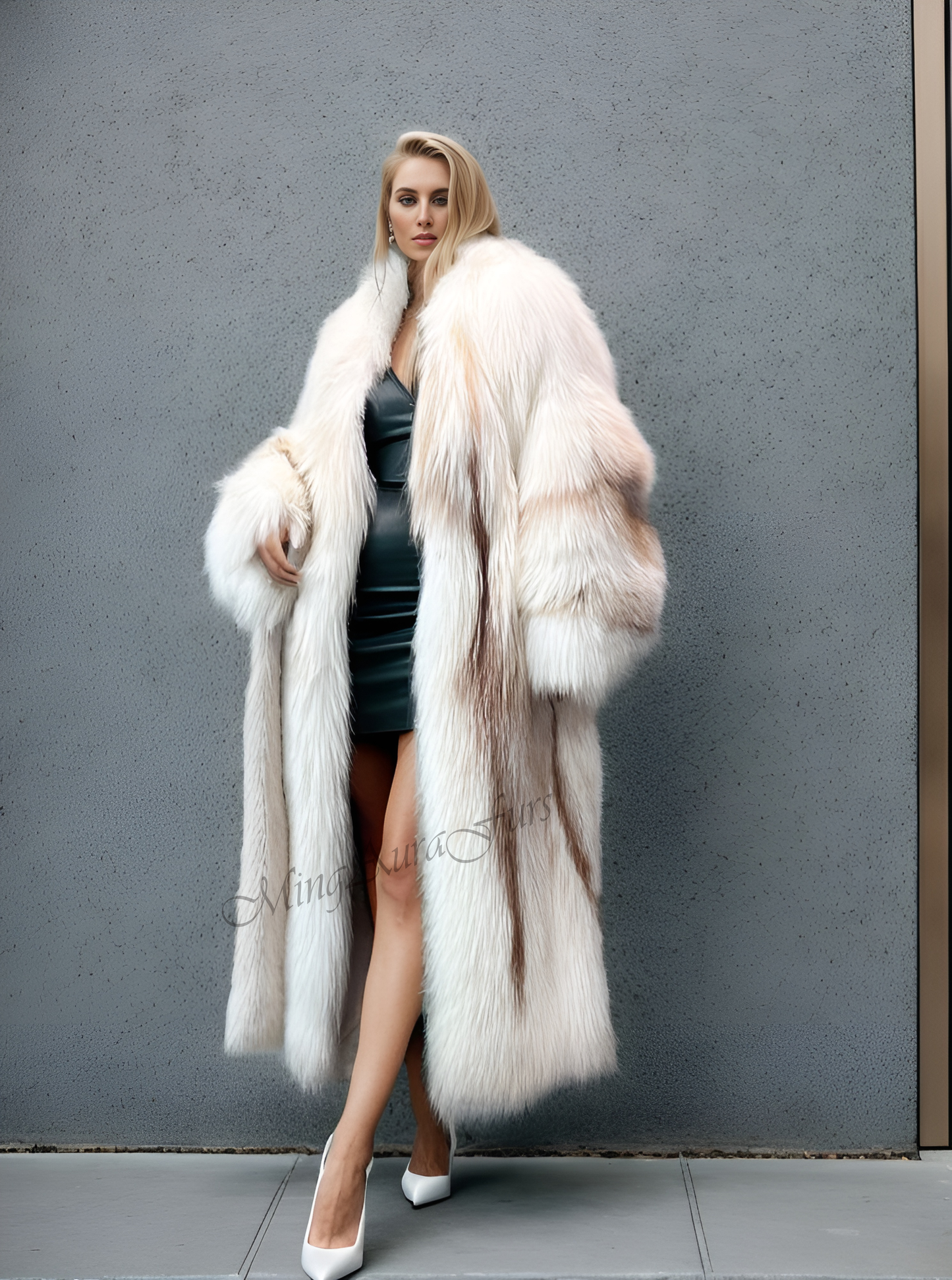 The Sun Gld Fox Fur Coat For Women G0033