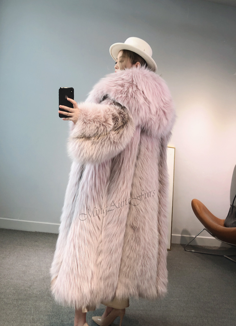 Barbie Pink Fox Fur Coat With Hood G0015