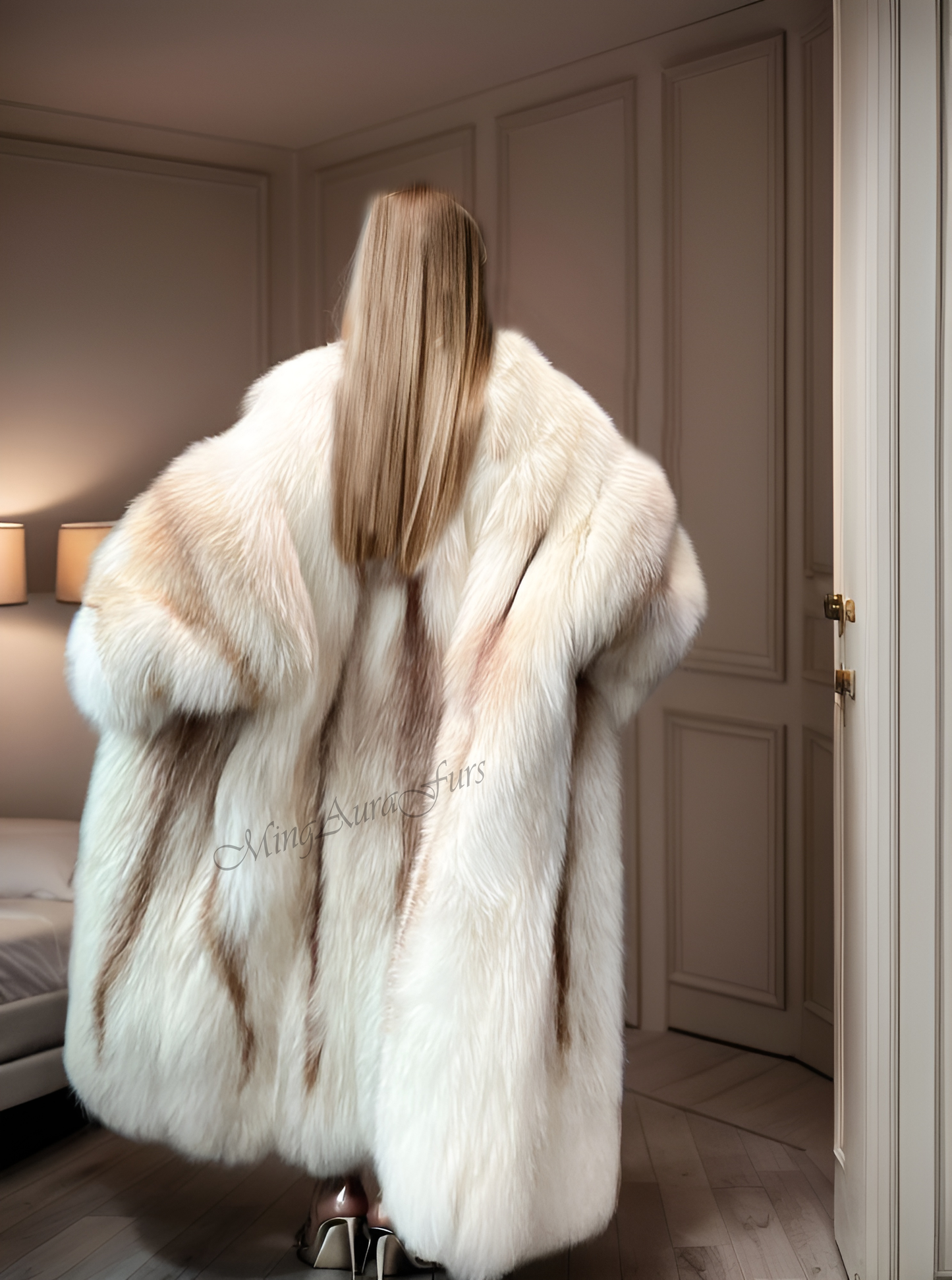 The Sun Gld Fox Fur Coat For Women G0033