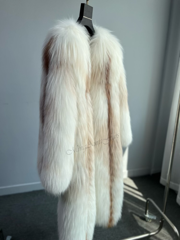 The Sun Gold Fox Fur Coat G0043