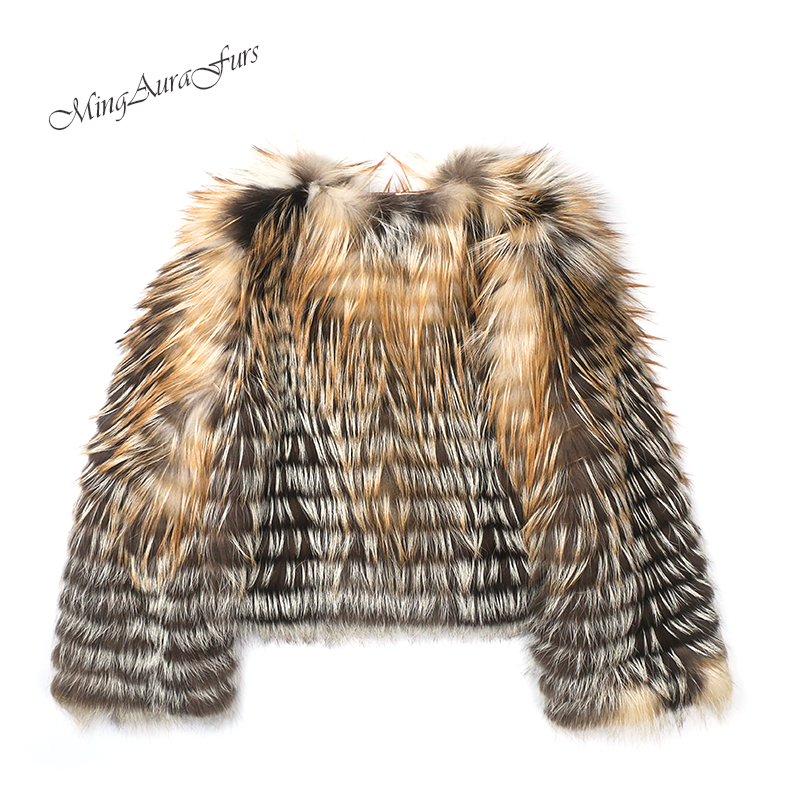 Cross fox fur coat online